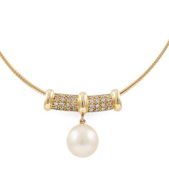 10.3mm South Sea Pearl, Diamond Necklace