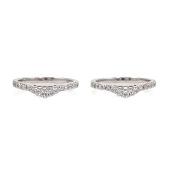 Pair of 0.50ct Half Diamond Eternity Ring