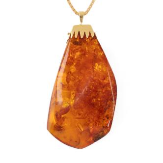 Pressed Amber Pendant