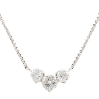 1.47ct Diamond Trilogy Necklace