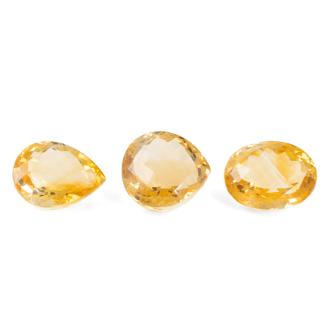 50.25ct Parcel of 3 Loose Citrine