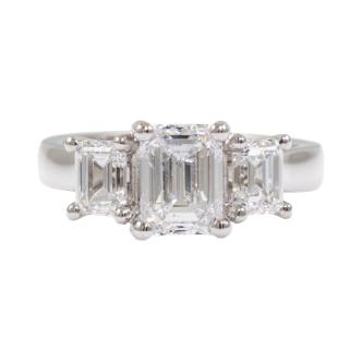 2.50ct Diamond Trilogy Ring GIA D SI2