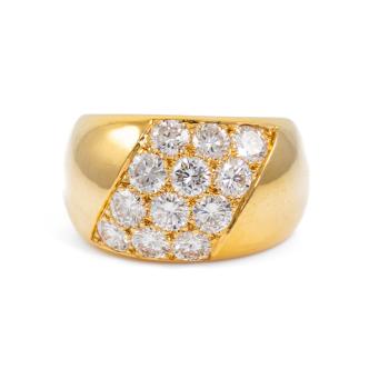 Cartier Vintage Diamond Bombe Ring