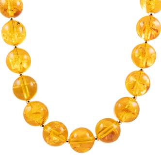 14mm Amber Ball Necklace