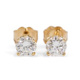 0.80ct Diamond Studs GIA D VS2, E VS1