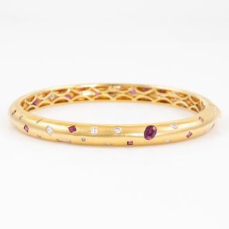 1.19ct Ruby and Diamond Bangle