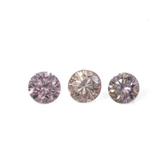 3 Loose Pink Diamonds 0.10ct