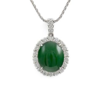 9.49ct Jade and Diamond Pendant