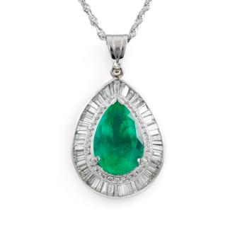 8.90ct Emerald and Diamond Pendant