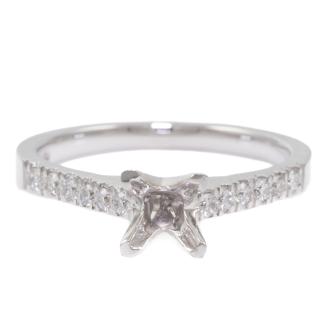 18ct Gold Semi Mount Ring with Diamond