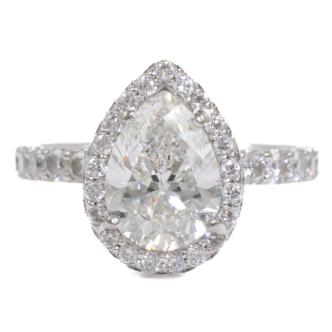 2.01ct Diamond Halo Ring HRD I VS2
