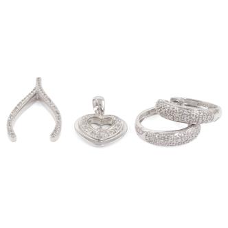Diamond Pendant and Earring Set