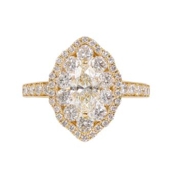 1.23ct Centre Marquise Cut Diamond Ring