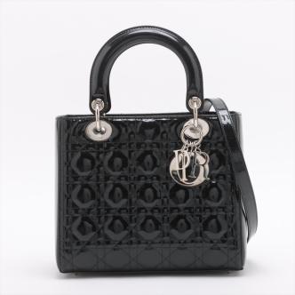 Christian Dior Medium Patent Lady Dior