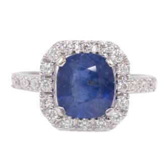5.37ct Ceylon Sapphire and Diamond Ring