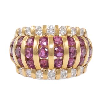 3.21ct Ruby and 0.77ct Diamond Ring