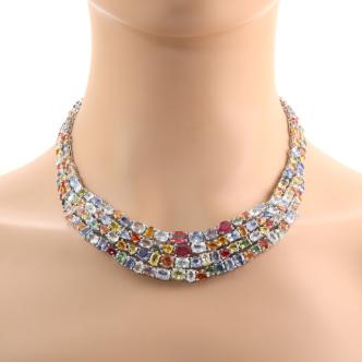 Multi Colour Sapphire Necklace