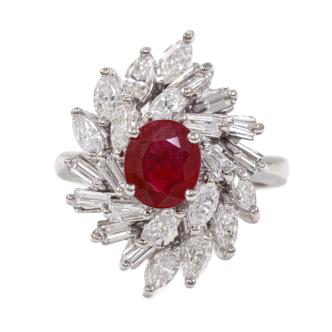 1.64ct Ruby and Diamond Ring