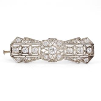 1.40ct Vintage Diamond Brooch