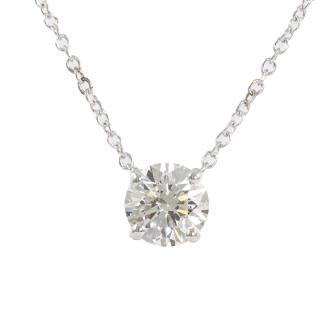 0.70ct Diamond Solitaire Pendant GIA F VVS1