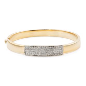 1.40ct Diamond Gold Bangle