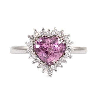 1.65ct Unheated Ceylon Padparadscha Ring