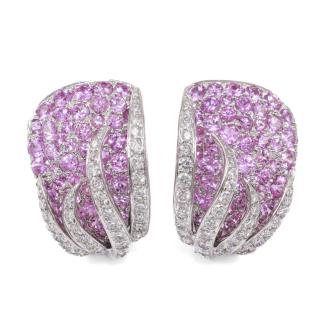 5.61ct Sapphire & Diamond Earrings