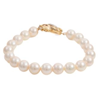 8-8.9mm Akoya Pearl and Diamond Bracelet