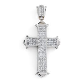 3.74ct Diamond Cross Pendant