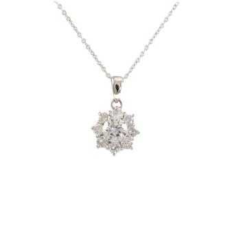 1.00ct Diamond Halo Pendant