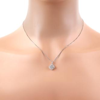 0.268ct Light Brown Pink Diamond Pendant