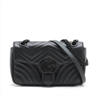 Gucci "All-Black" GG Marmont Chain Bag