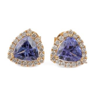 1.75ct Tanzanite and Diamond Earrings