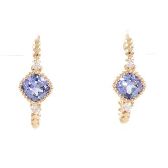 0.54ct Tanzanite and Diamond Earrings