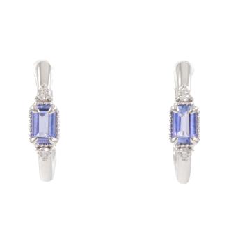 0.30ct Tanzanite and Diamond Earrings