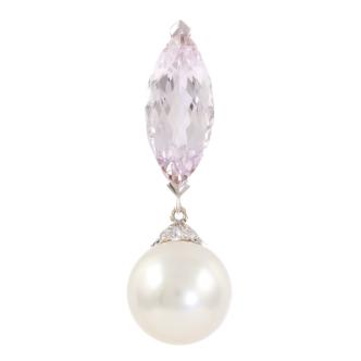 15.5mm Autore South Sea Pearl & Kunzite Pendant