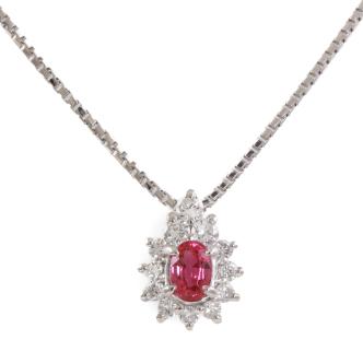 0.43ct Ruby & Diamond Pendant