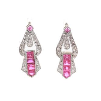 Ruby and Diamond Earrings