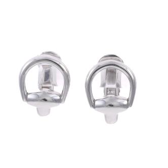 Gucci Horsebit Earrings, 18ct White Gold*