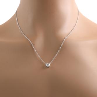 0.90ct Diamond Solitaire Pendant GIA D SI1