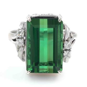 9.11ct Tourmaline & Diamond Ring