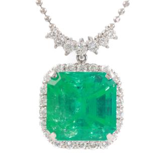 15.32ct Colombian Emerald Pendant GIA