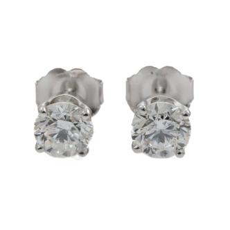 1.00ct Diamond Studs GIA D E SI1