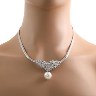14mm South Sea Pearl & Diamond Necklace
