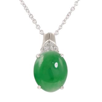 7.74ct Jade & Diamond Pendant