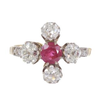 0.40ct Ruby & Diamond Ring