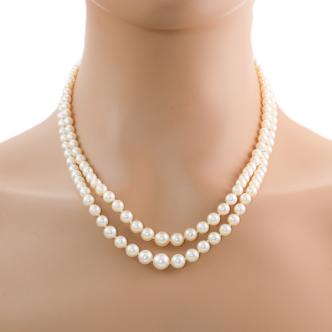 Double-Row Akoya Pearl Necklace