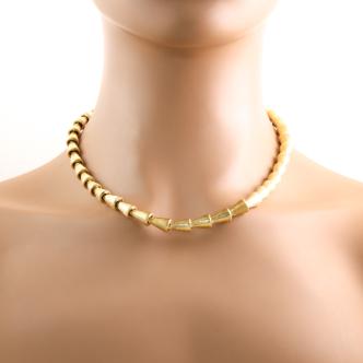 18ct Yellow Gold Funnel Design Necklace
