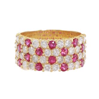 0.70ct Ruby and Diamond Ring