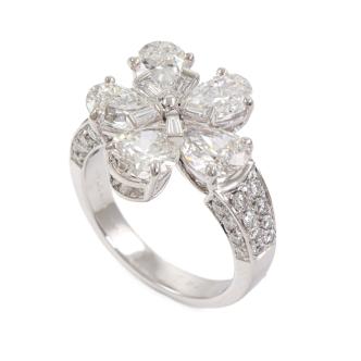 4.50ct Bvlgari Flora Diamond Ring GIA